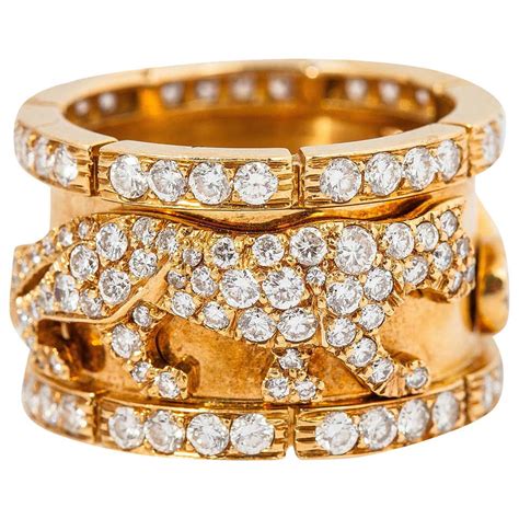 cartier panther ring on finger|cartier panther ring men.